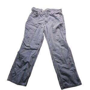 Carhartt FR Pants Mens 36x30 Navy Flame Resistant CAT 2 NFPA 2112 Canvas Work